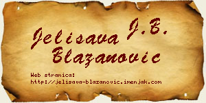 Jelisava Blažanović vizit kartica